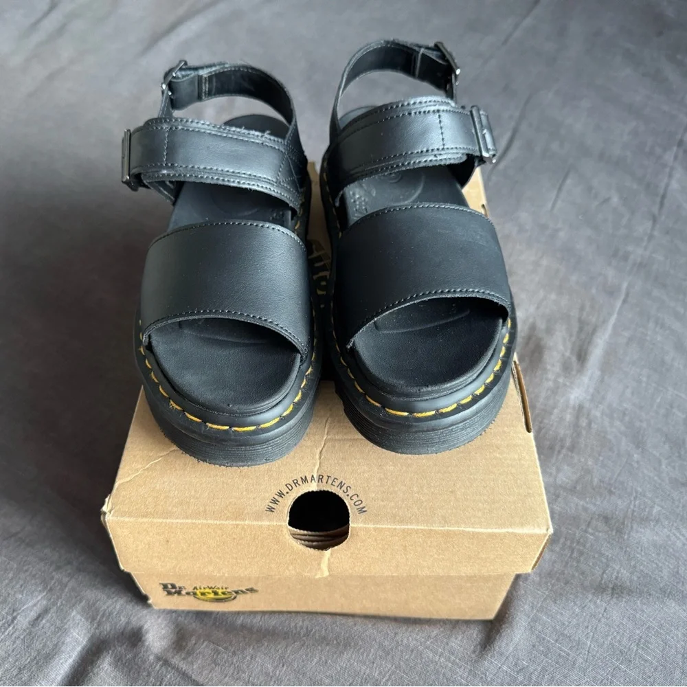 Dr. Martens Voss Black Leather Sandals - Picture 3 of 5